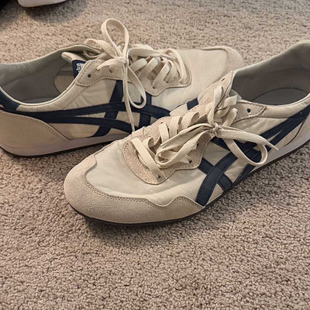 Onitsuka Tiger by Asics Cream and Navy Sneakers